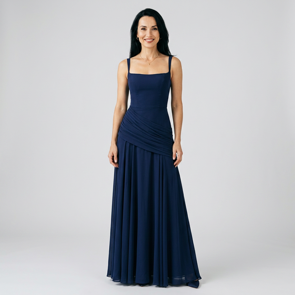 Elegancka Sukienka Maxi z Asymetrycznym Drapowaniem