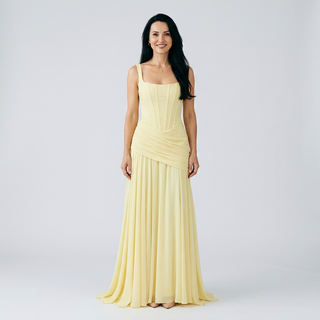 Elegancka Sukienka Maxi z Asymetrycznym Drapowaniem