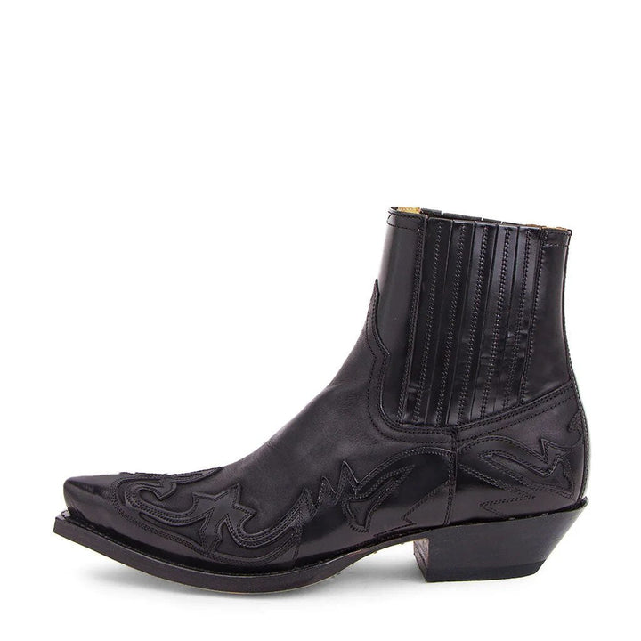 Stylowe Buty Kowbojskie Męskie z ozdobnym wzorem i niskim obcasem