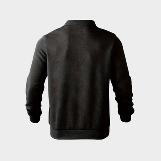 Wyrazisty sweter męski z zamkiem o subtelnej fakturze