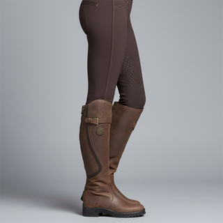 Stylowe Buty Jeździeckie Damskie z Wysoką Cholewką i Sprzączką