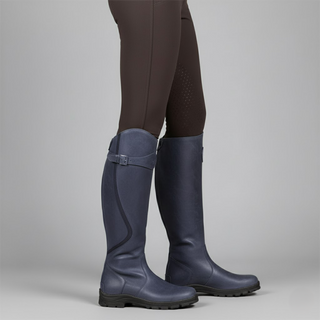 Stylowe Buty Jeździeckie Damskie z Wysoką Cholewką i Sprzączką