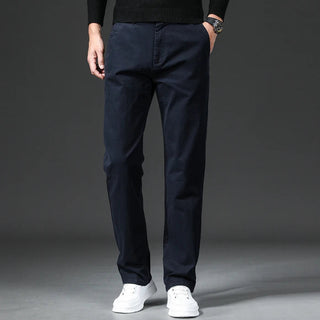 Efektowne Spodnie Chino Męskie Slim Fit o Zwężanym Fasonie