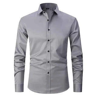Ponadczasowa koszula męska slim fit z długim rękawem na guziki