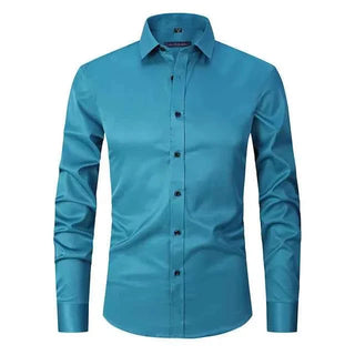 Ponadczasowa koszula męska slim fit z długim rękawem na guziki