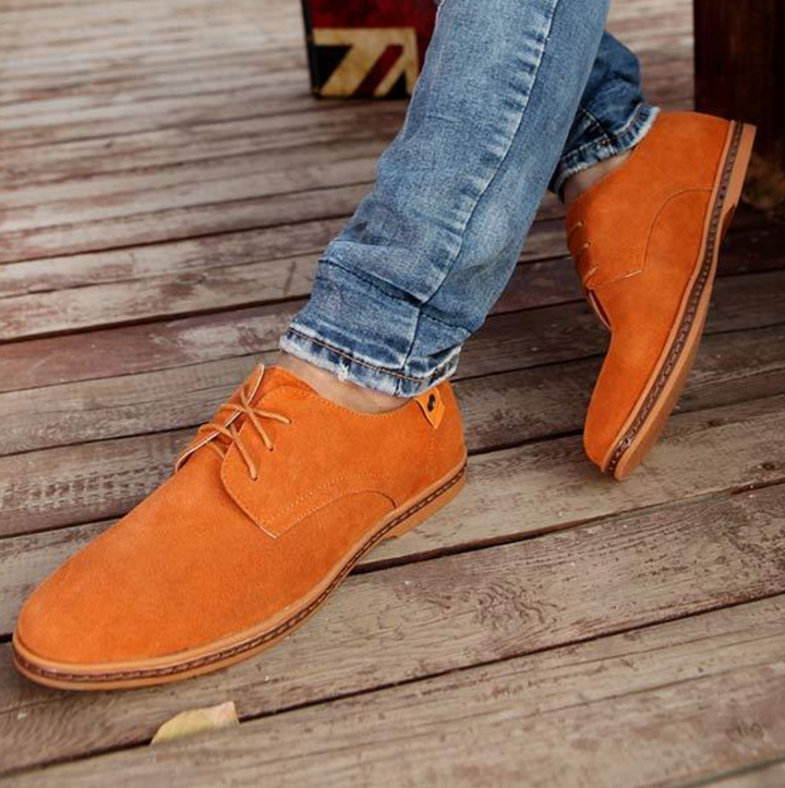 Szykowne Buty Derby Męskie z Kontrastowymi Detalami