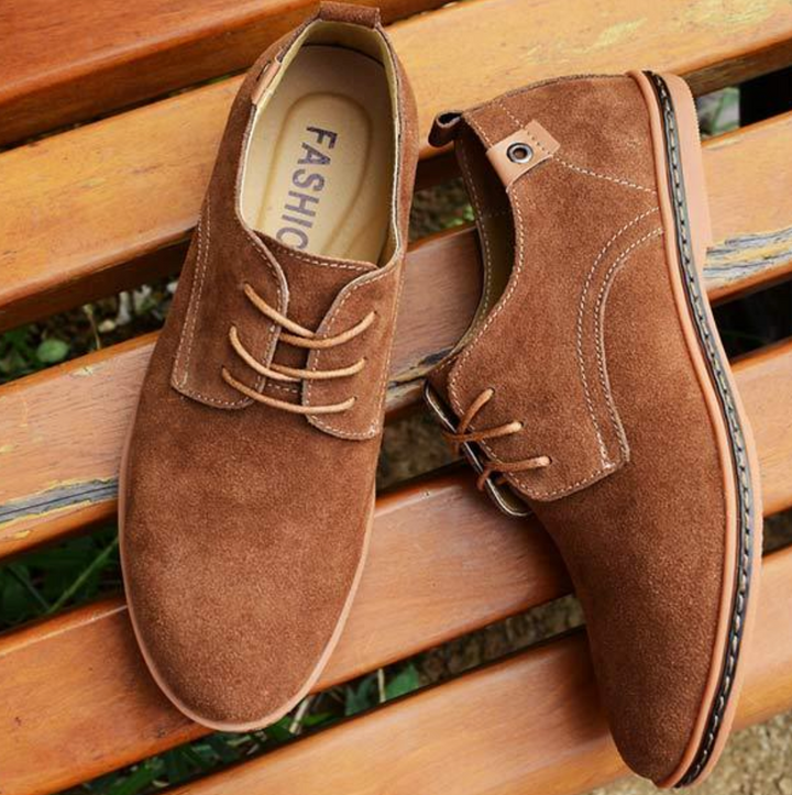 Szykowne Buty Derby Męskie z Kontrastowymi Detalami