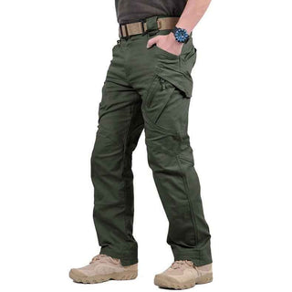 Męskie spodnie outdoorowe cargo z profilowanymi kolanami