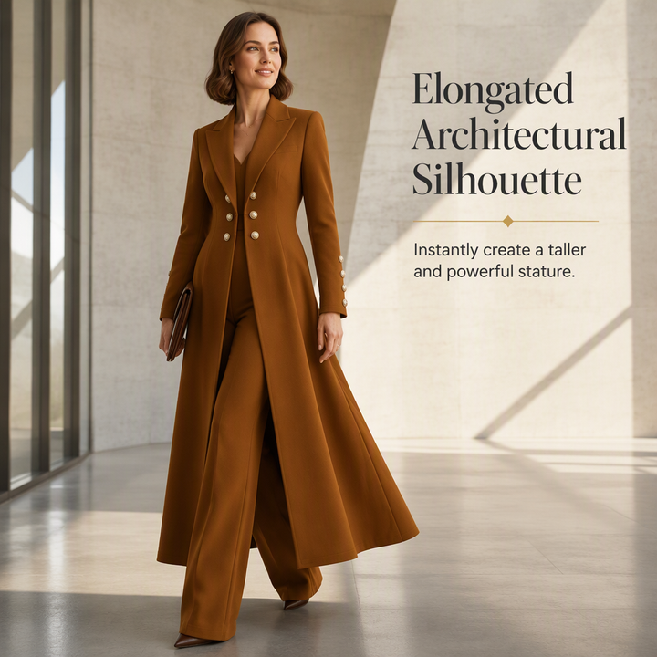 📢📢50 % ZNIŻKI!! ⏰Elegancki zestaw na jesień dla kobiet, składający się z dwóch części: retro płaszcz z długim rękawem i klasyczne spodnie