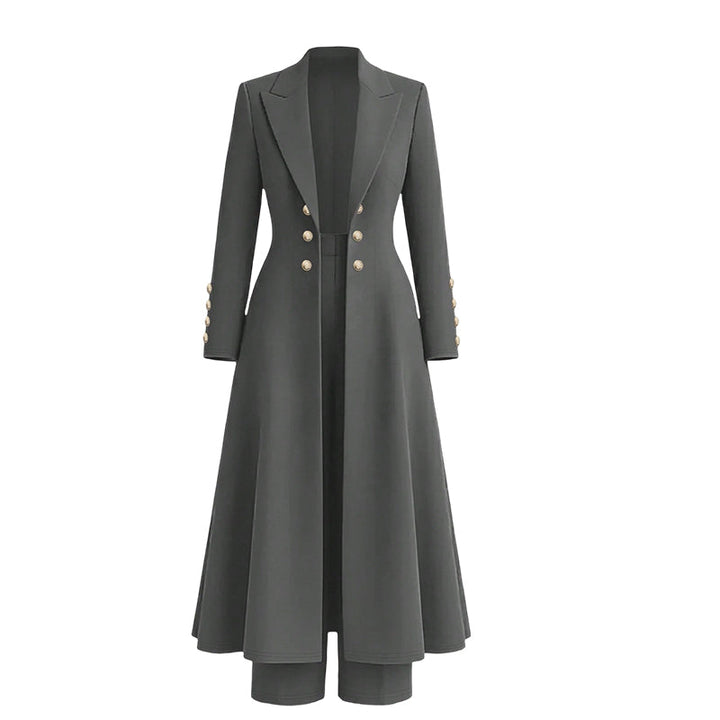 📢📢50 % ZNIŻKI!! ⏰Elegancki zestaw na jesień dla kobiet, składający się z dwóch części: retro płaszcz z długim rękawem i klasyczne spodnie